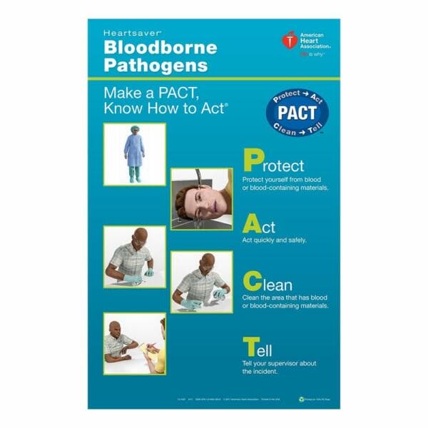 2015 Heartsaver Bloodborne Pathogens Poster - 5 Pack