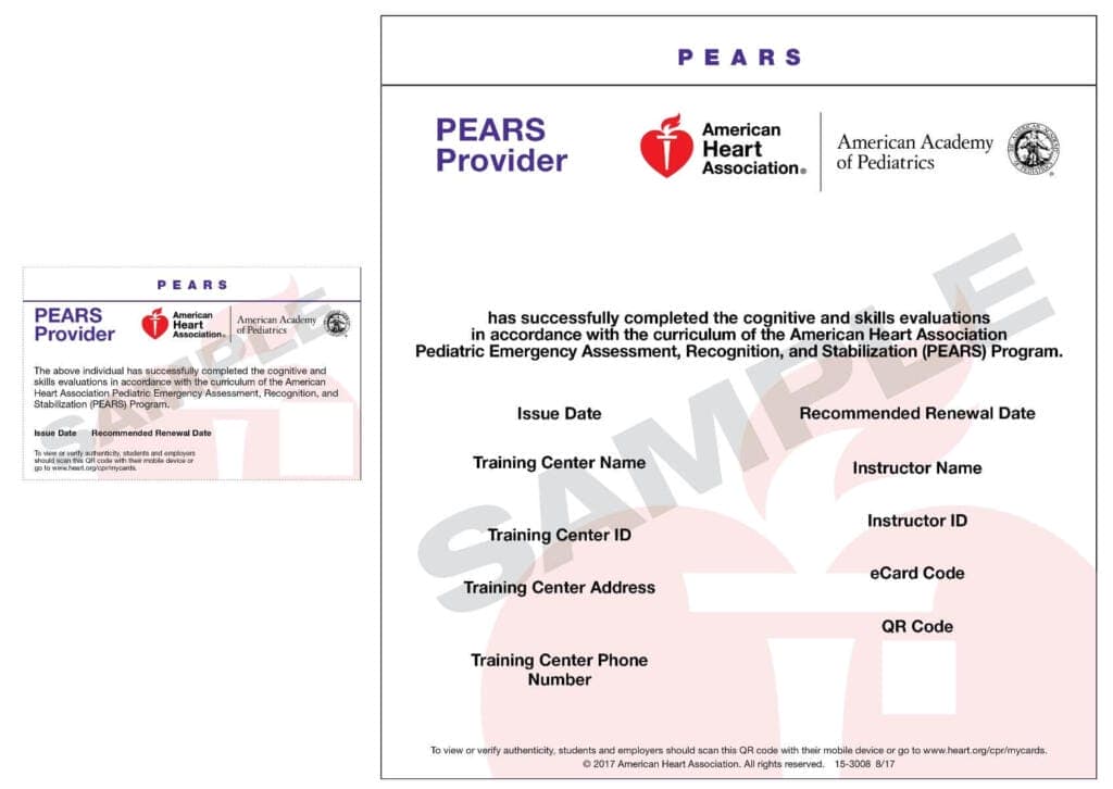 pears provider ecard