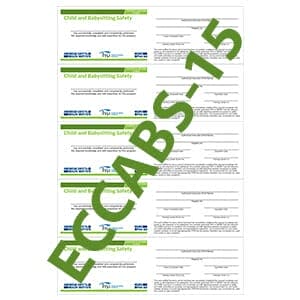 Child and Babysitting Safety (CABS) Print Certification Card Pack with Access to Digital Book (Sheet of 5) (G2015)