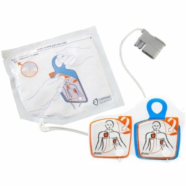 Powerheart G5 Intellisense™ Adult Defibrillation Pads. Non-polarized pads for use with the Powerheart G5 to deliver defibrillation therapy. 2 year shelf life.