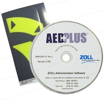 AED Plus 2010 Guidelines Upgrade, Single Kit (CD and One Overlay Label Set). Includes AED Plus upgrade instructions, ZOLL Administrative Software (ZAS) and one overlay label set for modifying icons on the face of the AED Plus, overlay label placement instructions and a software update acknowledgement card.